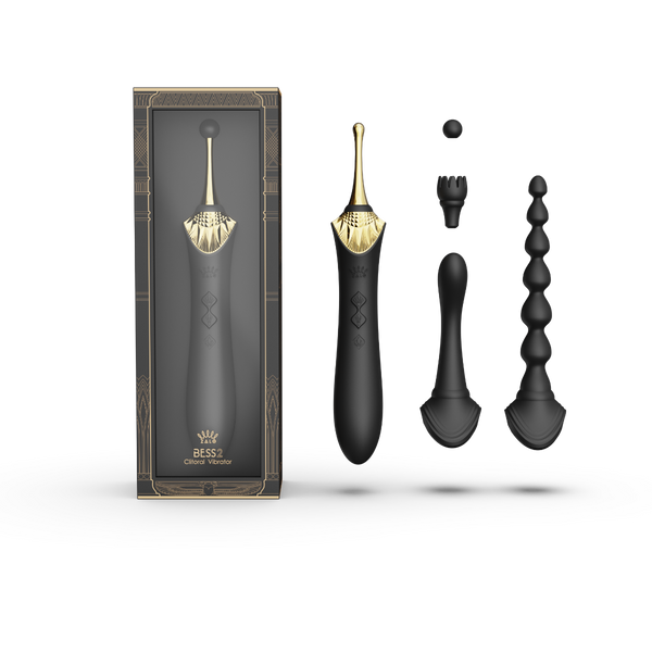 Multifunctional Vibrator Bess 2 Obsidian Black Zalo