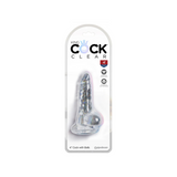 Dildo 10Cm King Cock Clear Cock With Balls Pipedream