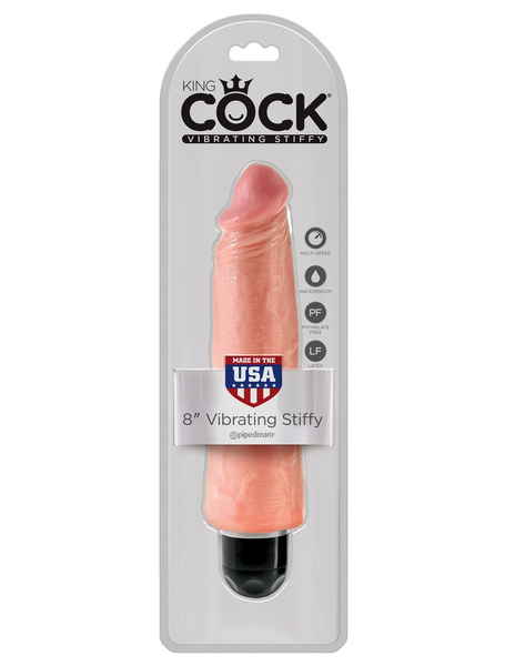 Kink Cock 8" Vibrating Stiffy Flesh