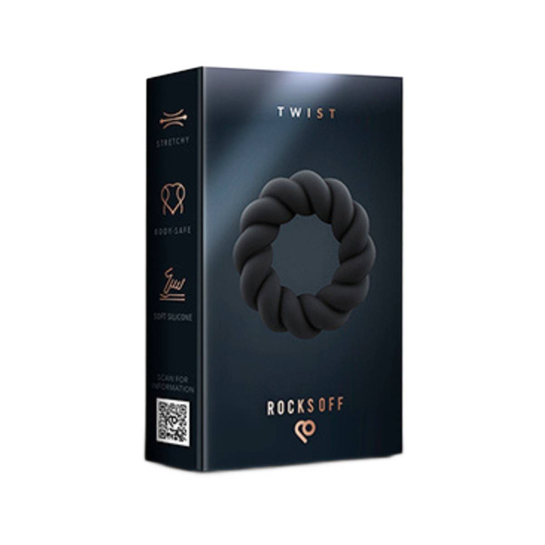 Pierścień Erekcyjny Twisted Black Rocks-Off