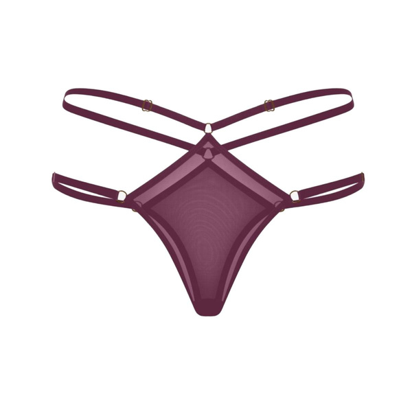 Promees Reina Burgundy thong OneSize