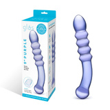 Fioletowe Żebrowane Szklane Dildo Purple Rain Ribbed S Dildo Glas