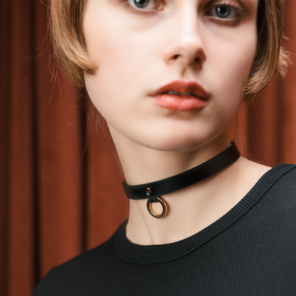 Delikatna Skórzana Obróżka Upko Leather Thin Choker UPKO