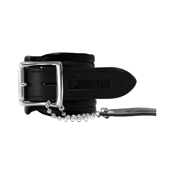 Leather Wrist Restraints Black/Black Brutus