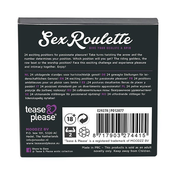 Gra Erotyczna Ruletka Sex Roulette Kamasutra Tease&Please