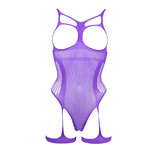 Body Open-Cup Strappy Teddy Purple OS Le Desir 