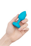 Korek analny Vibrating Jewel Plug S/M Teal b-Vibe