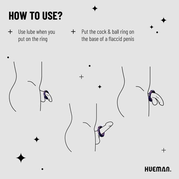 Pierścień Erekcyjny Saturn Vibrating Cock/Ball Ring Hueman