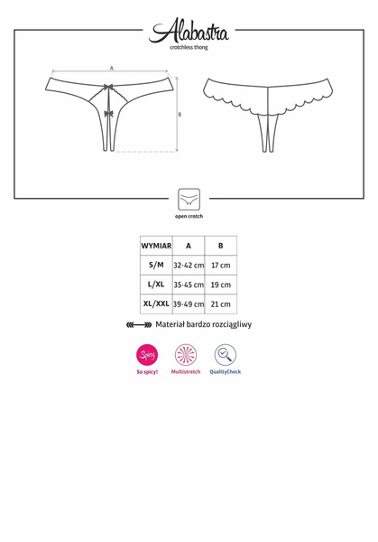 Alabastra crotchless thong L/XL