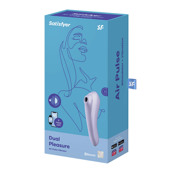 Stymulator łechtaczki Dual Pleasure Mauve with App Satysfyer