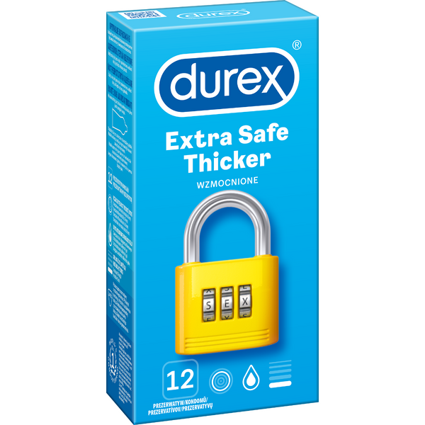 Durex Extra Safe Thicker 12 pcs