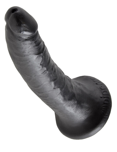 7' Cock Black Dildo Czarne 18Cm King Cock