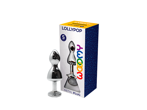 Lollypop Double Ball Metal Plug S White Wooomy