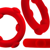 Pierścień erekcyjny [SIL] SPINNER Cockring Red Oxballs