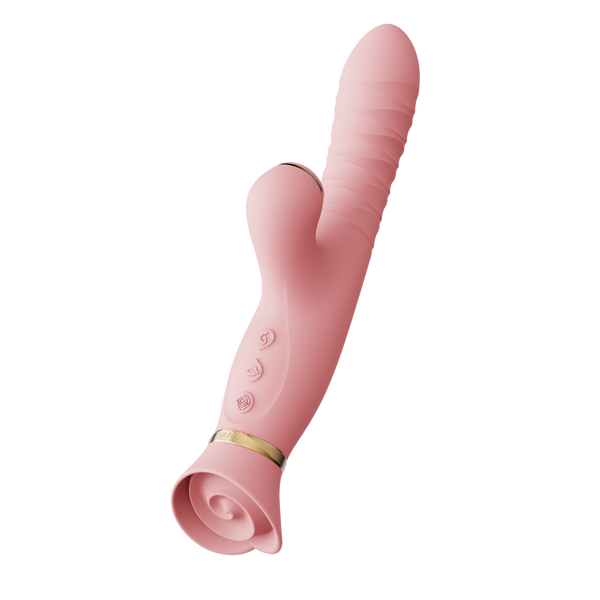 Wibrator Wielofunkcyjny Rose Thruster Strawberry Pink Zalo
