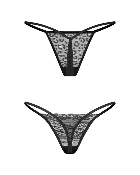Clara 2-Pack Thongs S/M Obsessive