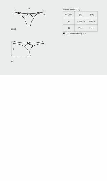 Stringi Czarne Intensa L/Xl Obsessive