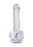 6 Inch Cock With Balls Transparant King Cock