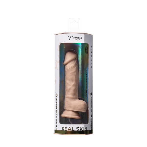 Dildo Z Przyssawką 17,8 Cm Real Skin Model 1 7" Flesh Silexd