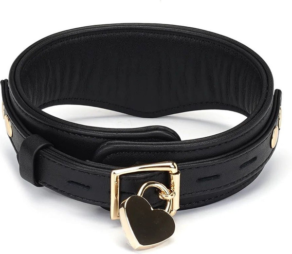 Obróżka Ze Smyczą Dark Secret Curved Collar Liebe Seele