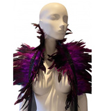 Szal Z Piór Feather Shoulder Wrap Purple Kinky Diva