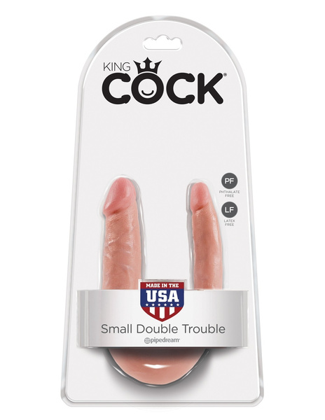 Podwójne Dilda Cieliste 34Cm U-Shaped Small Double Trouble King Cock