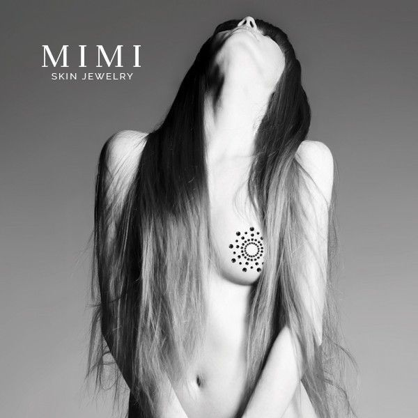  Mimi Black Nipple Cover Bijoux Indiscrets 