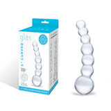 Glas - Curved Glass Beaded Dildo