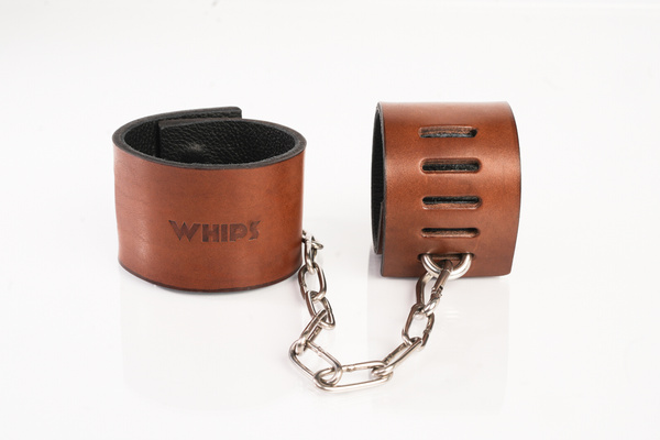 Brown Locking Cuffs Size S Primal Bond Whips