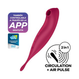 Multifunctional Vibrator Twirling Pro Connect App Dark Red Satisfyer
