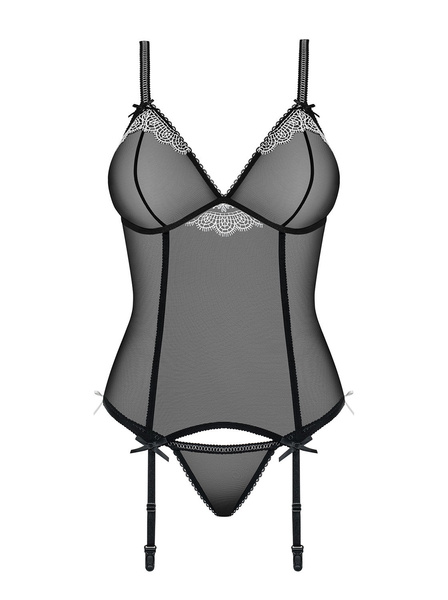 840-Cor-1 Gorset Czarny L/Xl Obsessive