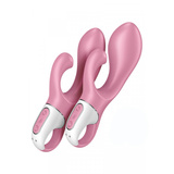 Pompowany wibrator Air Pump Bunny 2 light red Satisfyer