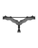 Bravelle open black thong L/XL Obsessive
