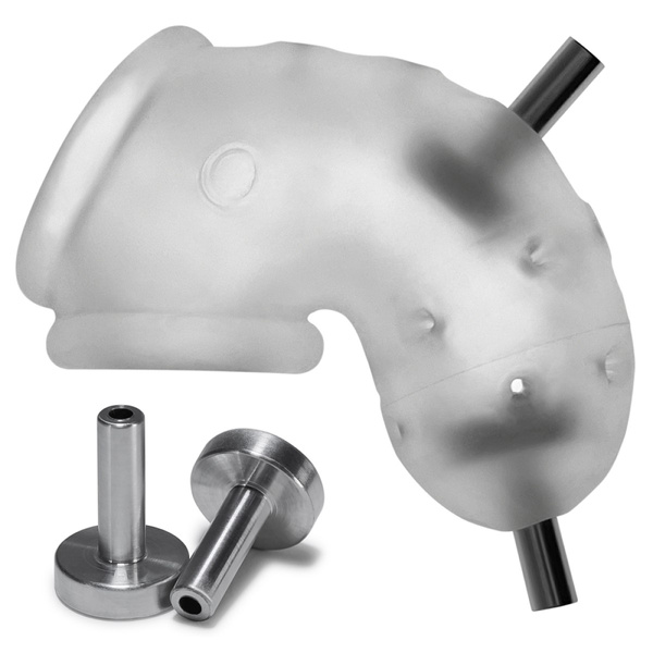 Chastity Belt Airlock Electro Air-Lite Vented Chastity Clear Oxballs