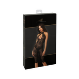 Sukienka midi F338 Nocturne lace midi dress XXL Noir Handmade