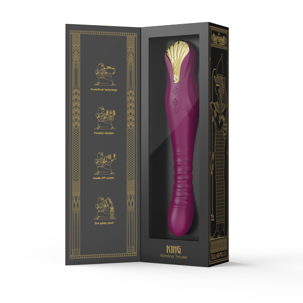 King Vibrating Thruster Velvet Purple Zalo