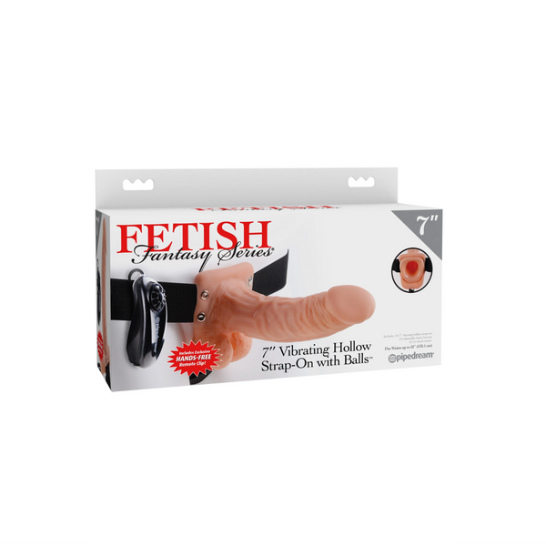 Uprząż Fetish Fantasy Series 7" Vibrating Hollow Strap-On Pipedream