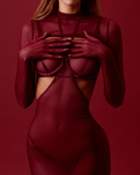 Vivien Burgundy Top Xs/S Promees