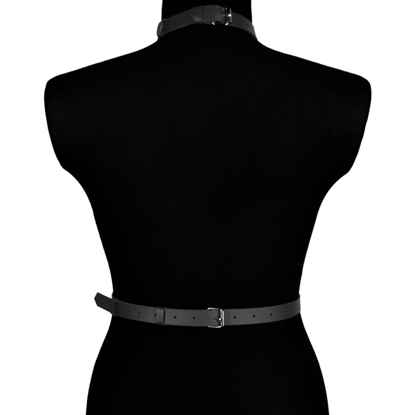Leather harness Blanca black