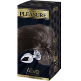 Alive fox tail anal plug Black & White Fox Tail S
