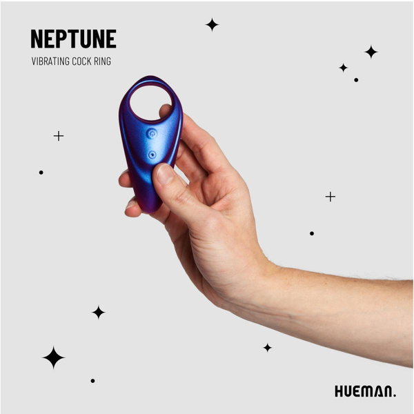 Pierścień Erekcyjny Neptune Vibrating Cock Ring + Remote Hueman