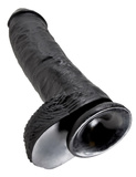 King Cock 10" Cock with Balls Black