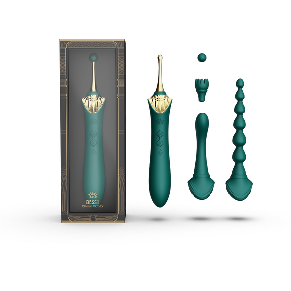 Multifunctional Vibrator Bess 2 Turquoise Green Zalo