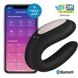 Wibrator Dla Par Double Joy Black With App Satisfyer