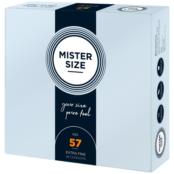 57 Mm Condoms 36 Pieces Mister.Size
