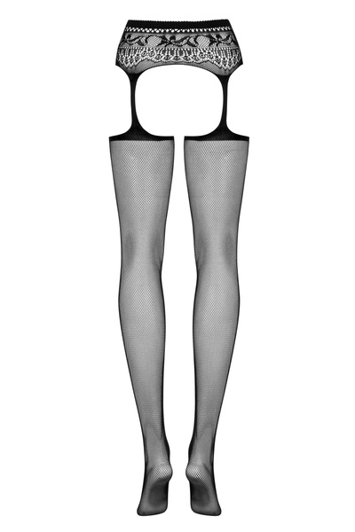 Pończochy Garter Stockings S307 Black Xl/Xxl Obsessive