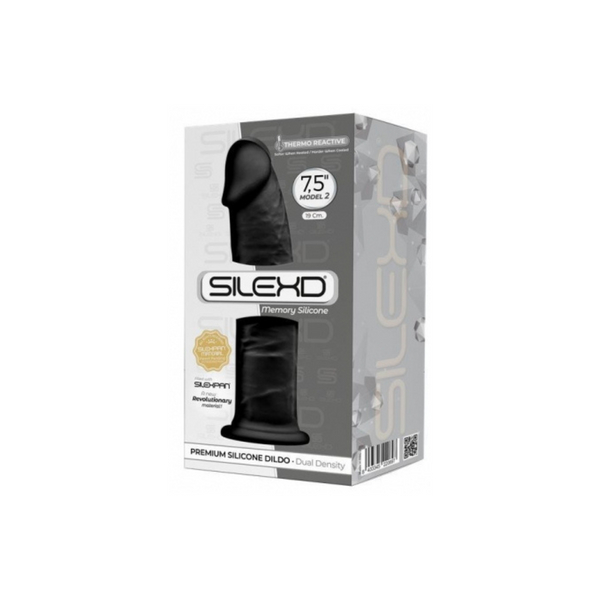 Silexd Silicone Dildo 19 cm Black