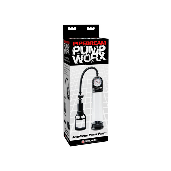Pompka Do Penisa Accu-Meter Power Pump Clear Pump Worx Pipedream