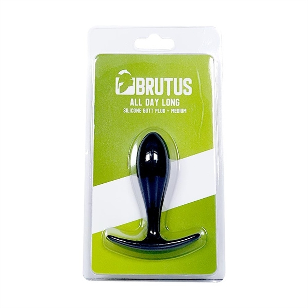 All Day Long Silicone Butt Plug Black M Brutus