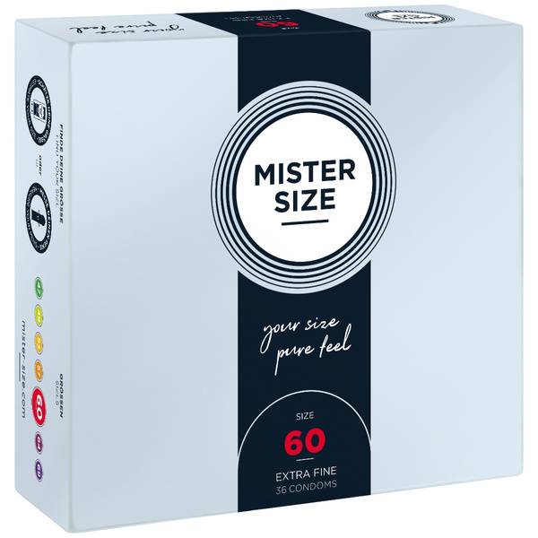 Condoms 60 Mm 36 Pieces Mister.Size